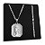 Corrente Grumet 3mm e Pingente Face Jesus Cristo Prata 925 - Imagem 1