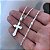 Corrente Piastrine Lacre 2mm e Crucifixo Prata 925 Legítima - Imagem 2