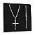 Corrente Piastrine Lacre 2mm Crucifixo Jesus Cristo Prata 925 - Imagem 1