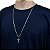 Corrente Piastrine Lacre 2mm Crucifixo Jesus Cristo Prata 925 - Imagem 5