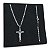 Corrente Piastrine Lacre 2mm Crucifixo Jesus Cristo Prata 925 - Imagem 1