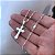 Corrente Tijolinho com Crucifixo Prata 925 Legítima Original - Imagem 2
