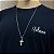 Corrente Tijolinho com Crucifixo Prata 925 Legítima Original - Imagem 6