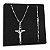 Corrente Tijolinho Pingente Crucifixo Jesus Cristo Prata 925 - Imagem 1