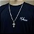 Corrente Grumet 4mm Pingente Crucifixo Cruz Jesus Prata 925 - Imagem 6