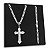 Corrente Grumet 4mm Pingente Crucifixo Cruz Jesus Prata 925 - Imagem 1