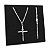 Corrente Grumet 2mm e Pingente Cruz Jesus Cristo Prata 925 - Imagem 1