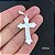 Corrente Elos Cadeado e Crucifixo Jesus Prata 925 Legítima - Imagem 3