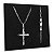 Corrente Masculina Cadeado Crucifixo Jesus Cristo Prata 925 - Imagem 1