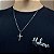 Corrente Masculina Cadeado Crucifixo Jesus Cristo Prata 925 - Imagem 5
