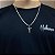 Corrente Masculina Grumet Dupla Crucifixo Jesus Prata 925 - Imagem 4