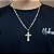 Corrente Masculina Grumet Dupla Crucifixo Jesus C Prata 925 - Imagem 4