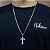 Corrente Masculina Grumet Dupla Crucifixo Jesus C Prata 925 - Imagem 5