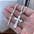 Corrente Masculina Grumet Dupla Crucifixo Jesus C Prata 925 - Imagem 2