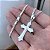 Corrente Masculina Grumet Dupla Crucifixo Prata 925 Original - Imagem 2