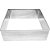 Aro Cortador Bolo Quadrado ( Inox) - Imagem 1