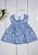 Vestido Bebê  Floral Fundo Azul Claro - Imagem 2