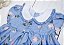 Vestido Bebê  Floral Fundo Azul Claro - Imagem 4