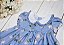 Vestido Bebê  Floral Fundo Azul Claro - Imagem 3