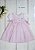 Vestido Bebê  Listras Rosa e Branco - Imagem 1
