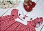 Vestido Bebê  Listras Vermelho e Branco - Imagem 3