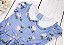 Vestido Infantil  Floral Fundo Azul Claro - Imagem 4