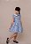 Vestido Infantil  Floral Fundo Azul Claro - Imagem 1