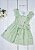 Vestido Infantil  Floral Fundo Verde Claro - Imagem 2