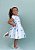 Vestido Infantil  Flores e Pássaros Fundo Branco - Imagem 1