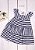 Vestido Infantil  Listras Marinho e Branco - Imagem 1