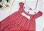 Vestido Infantil  Listras Vermelho e Branco - Imagem 4