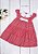 Vestido Infantil  Listras Vermelho e Branco - Imagem 3