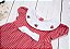 Vestido Infantil  Listras Vermelho e Branco - Imagem 5