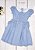 Vestido Infantil  Xadrez Principe de Gales Azul Claro - Imagem 2