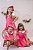 Vestido Infantil 3D Circulos e Botões Pink - Imagem 2