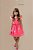 Vestido Infantil 3D Circulos e Botões Pink - Imagem 1