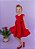 Vestido Infantil Infantil Vermelho Três Saias - Imagem 3