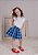 Conjunto Infantil Xadrez Vichy Azul - Imagem 1