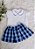 Conjunto Infantil Xadrez Vichy Azul - Imagem 2