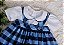 Vestido Bebê Xadrez Vichy Azul - Imagem 3