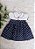Vestido Bebê Poa Azul e Branco - Imagem 1