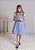 Vestido Infantil Listras Azul e Branco - Imagem 2