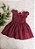 Vestido Infantil Poa Vinho - Imagem 1