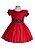 Vestido Infantil Vermelho com Xadrez - Imagem 2