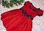 Vestido Infantil Vermelho com Xadrez - Imagem 4
