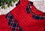 Vestido Infantil Vermelho com Xadrez - Imagem 6