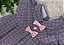 Vestido Infantil Xadrez Cinza e Rose - Imagem 5