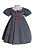 Vestido Infantil Xadrez Pied Poule Cinza - Imagem 3