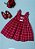 Vestido Bebê Bebê Quadriculado Vermelho - Imagem 2