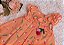Vestido Bebê Laranja Tulipas Nervuras - Imagem 2